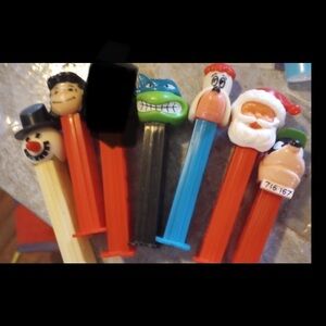 PEZ vintage Colorful Character Candy Dispensers Set